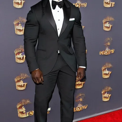 Prompt: terry crews in a salsa dress