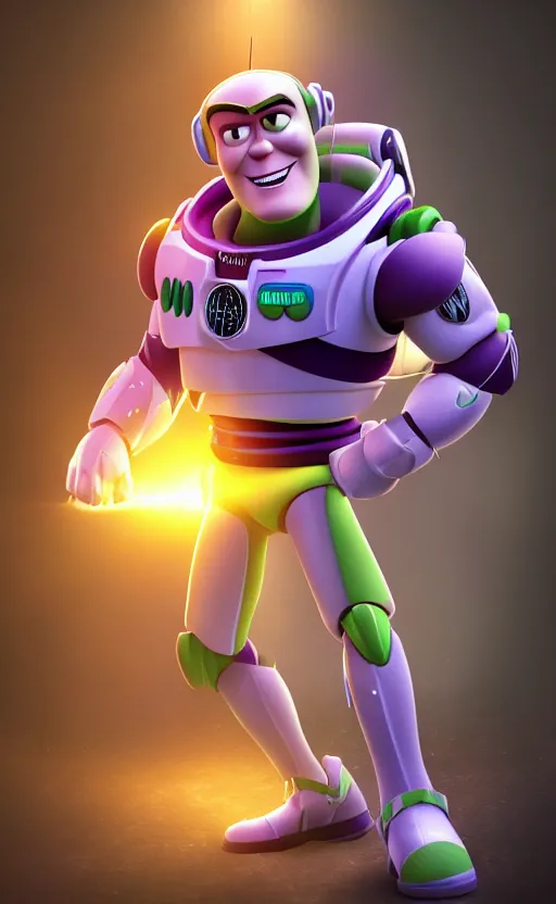 Image similar to kevin hart as buzz lightyear, dynamic lighting, photorealistic fantasy concept art, trending on art station, stunning visuals, creative, cinematic, ultra detailed