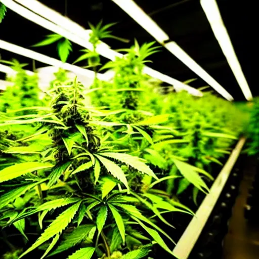 Image similar to picture of indoor marijuana cultivation, closeup, 4 k