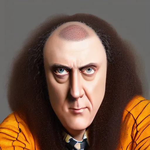 Image similar to A photograph portrait of bald Weird Al Yankovic, Weird Al with no hair wearing a sweater, taken in the late 2010s, taken on a 2010s Camera, realistic, hyperrealistic, very realistic, highly detailed, very detailed, extremely detailed, detailed, digital art, trending on artstation, headshot and bodyshot, detailed face, very detailed face