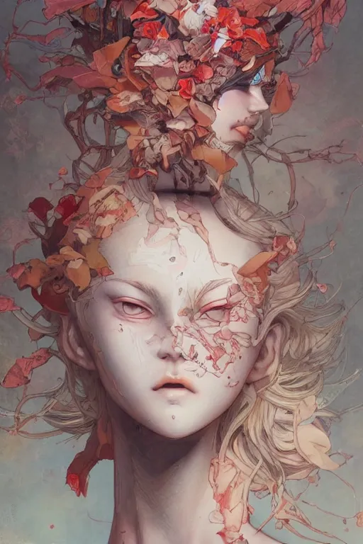 Image similar to beautiful girl, soft light painted by james jean and katsuhiro otomo and erik jones, inspired by evangeleon anime, smooth face feature, intricate oil painting, high detail illustration, sharp high detail, manga and anime 1 9 9 9