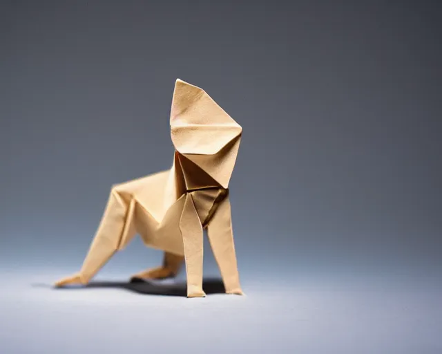 Prompt: an origami dog by akira yoshizawa, realistic, very detailed, studio lighting, bokeh, sigma 5 0 mm f 1. 4