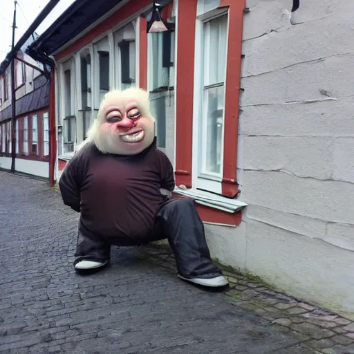 Image similar to Norwegian troll hanging out in Oslo street