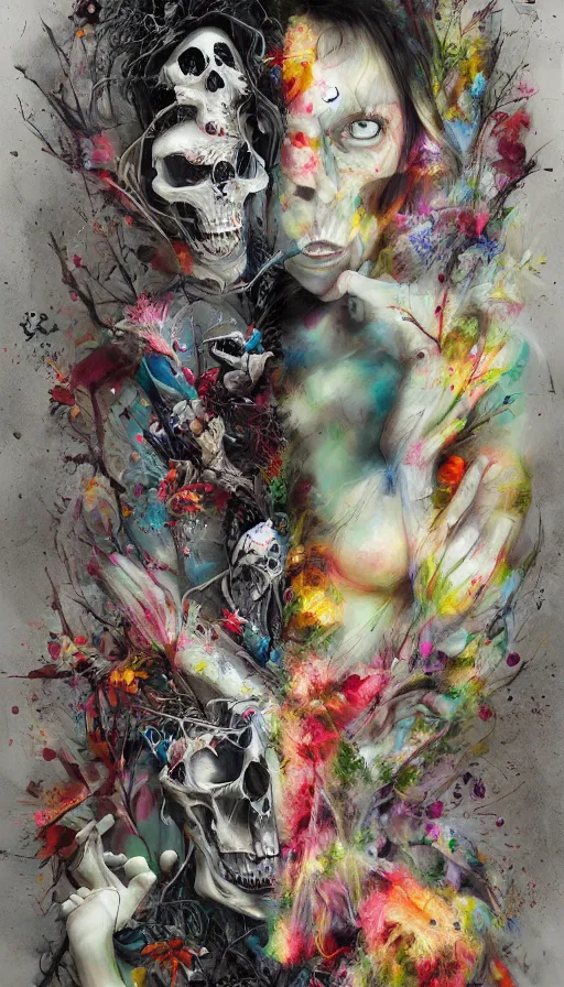 Image similar to life and death mixing together, by sam spratt