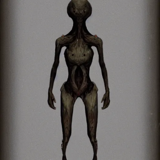 Image similar to liminal creature from the halls of the scp foundation, realistic, eerie