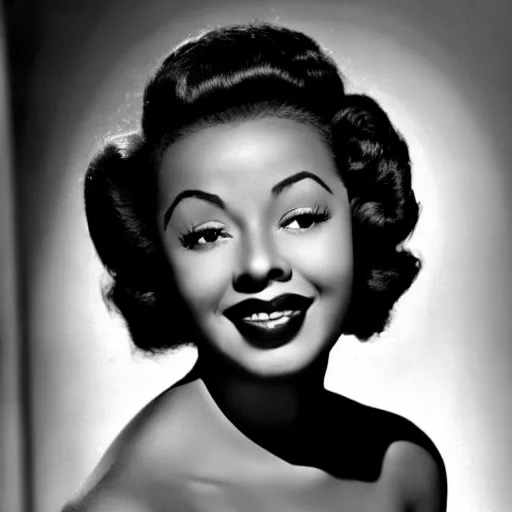 Image similar to photo of a beautiful 1 9 5 0 s black actress