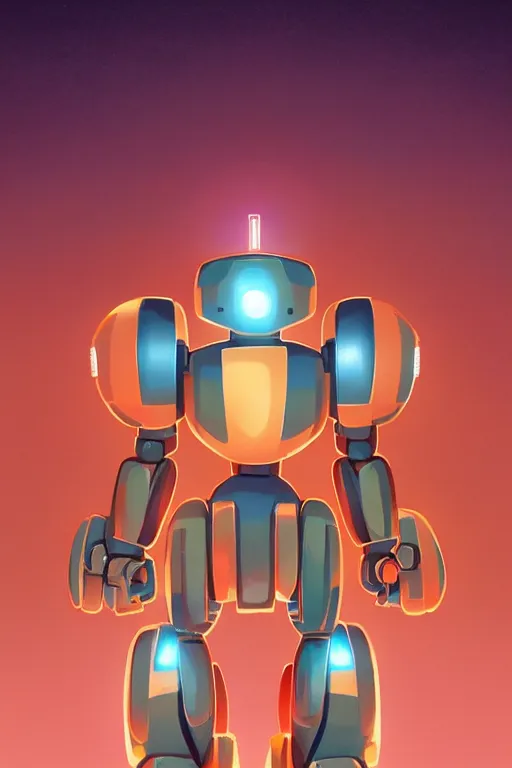 Image similar to metabots medabots medarotto medarot robot minimalist comics, behance hd by jesper ejsing, by rhads, makoto shinkai and lois van baarle, ilya kuvshinov, rossdraws global illumination ray tracing hdr radiating a glowing aura