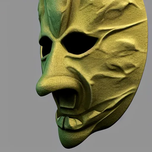 Image similar to the mask as a 3 d render, unreal engine