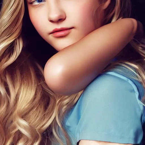 Image similar to a very beautiful girl, full body, long wavy blond hair, sky blue eyes, full round face, short smile, cute top, short jeans, summer lake setting, cinematic lightning, medium shot, mid-shot, highly detailed, trending on Artstation, Unreal Engine 4k, cinematic wallpaper by Stanley Artgerm Lau, WLOP, Rossdraws, James Jean, Andrei Riabovitchev, Marc Simonetti, and Sakimichan