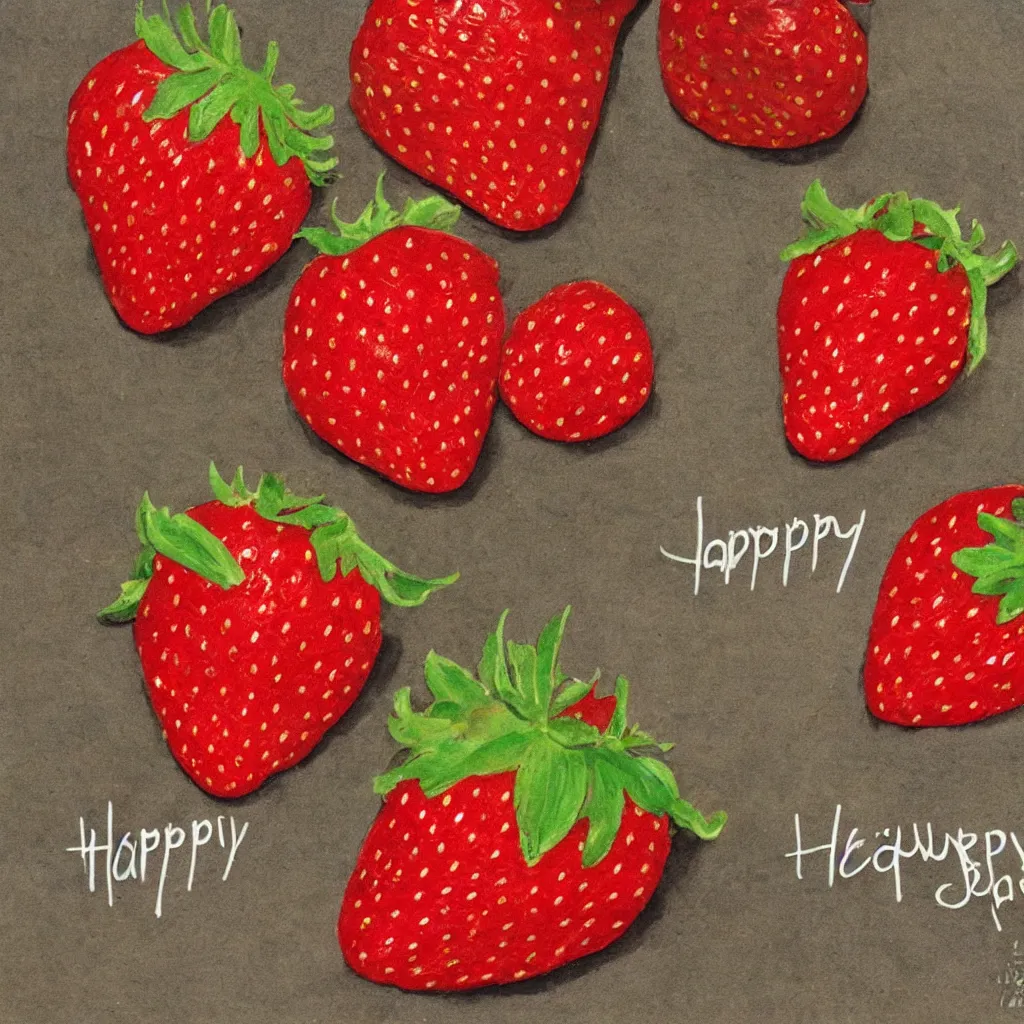 Image similar to happy strawberry