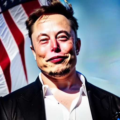 Prompt: portrait image of elon musk with tusk 8 k