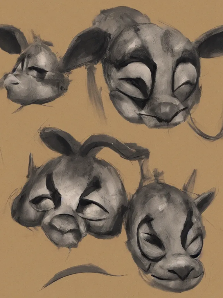 Image similar to animal masks by disney concept artists, blunt borders, rule of thirds