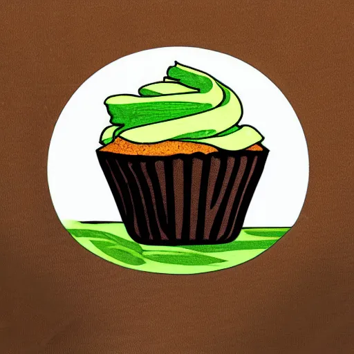 Image similar to avocado cupcake on shirt by aenami, alena