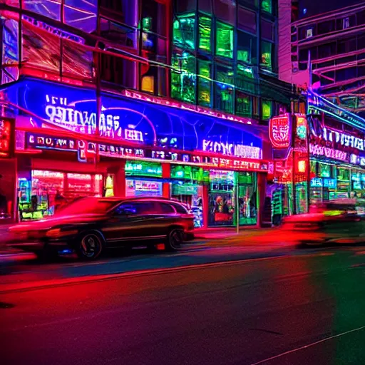 Prompt: Vancouver, Canada, imagined with neon lights.