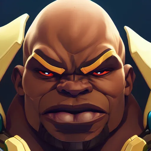 Prompt: a closeup portrait of doomfist from overwatch, art by lois van baarle and loish and ross tran and rossdraws and sam yang and samdoesarts and artgerm and saruei and disney, digital art, highly detailed, intricate, sharp focus, trending on artstation hq, deviantart, unreal engine 5, 4 k uhd image
