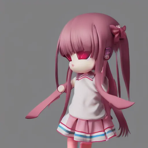 Prompt: cute fumo plush of a girl who is energetic, anime girl, stylized rendering, vray