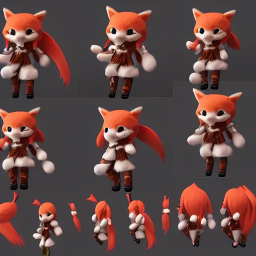 Prompt: cute fumo plush of a foxgirl that wields the power of necromancy, necromancer in dark hood, glowing, vray