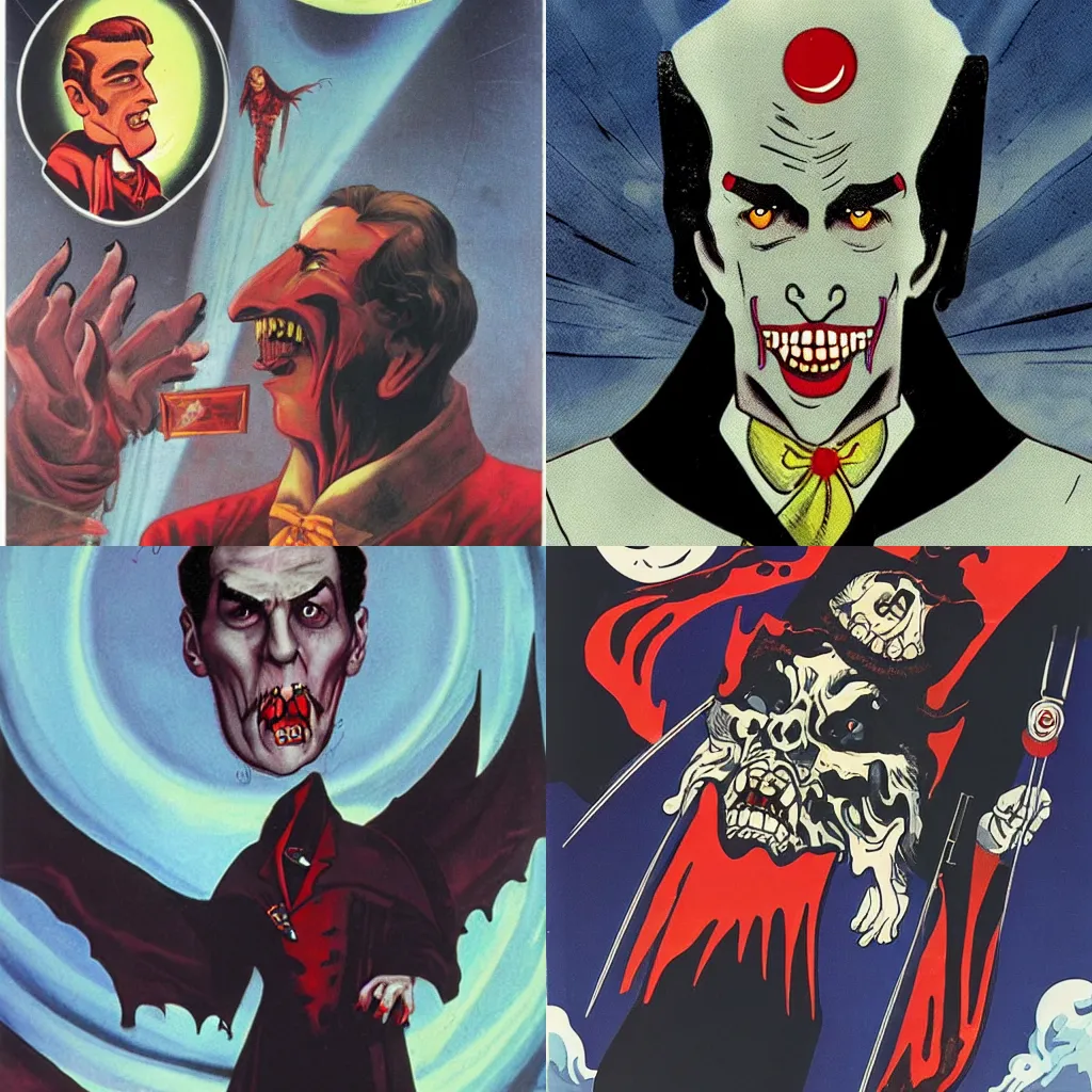 Image similar to dracula from space