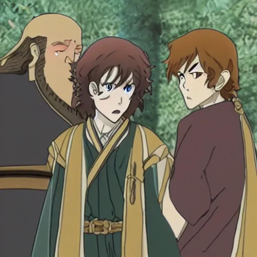 Prompt: gimli in an anime version of lord of the rings, incredibly detailed, ultra realistic, satoshi kon