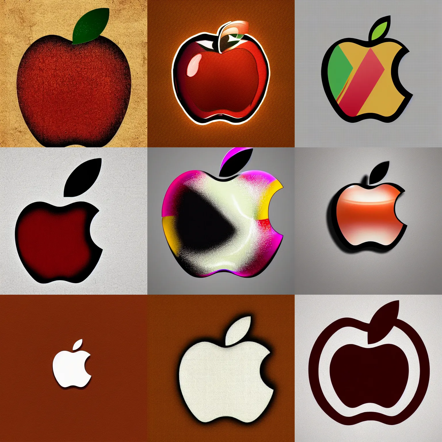 Prompt: Apple logo in Russian traditional style, artstation