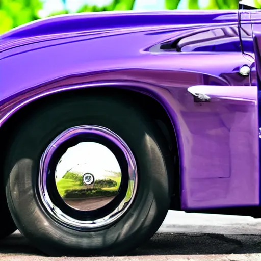 Prompt: a purple car