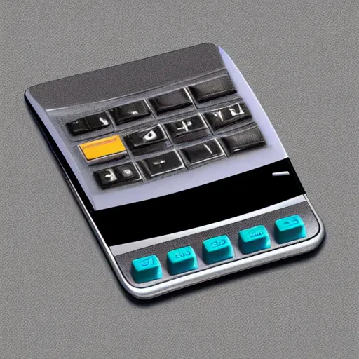 Prompt: futuristic calculator, sleek design