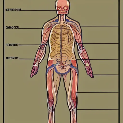 Prompt: “anatomy chart of a fall guys character”