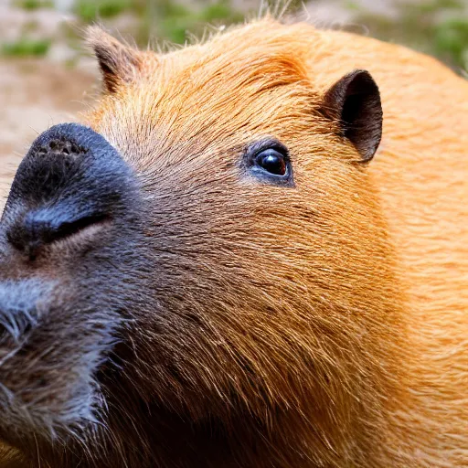 Prompt: photo of a capybara pointing a gun at you
