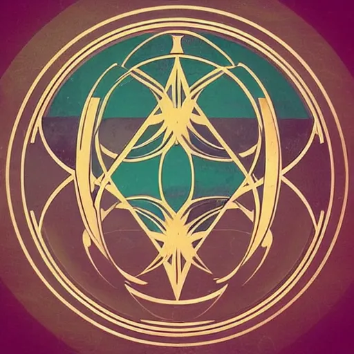 Prompt: “ allomancy symbols from mistborn in art deco style ”