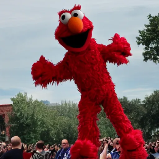 Image similar to elmo on the cross