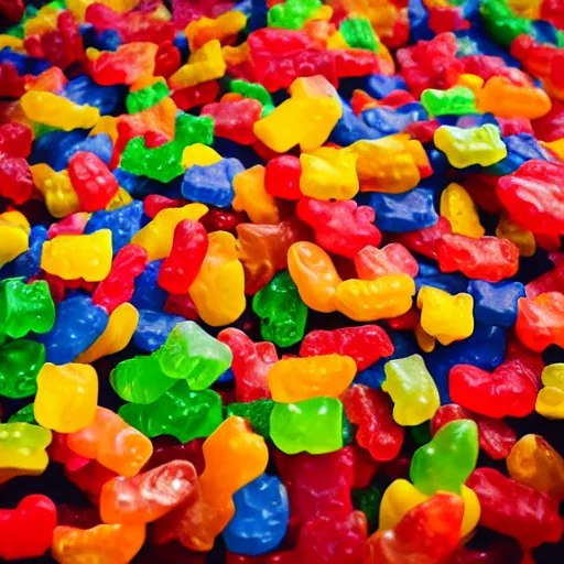 Image similar to pile of Haribo Gummy Olmec heads