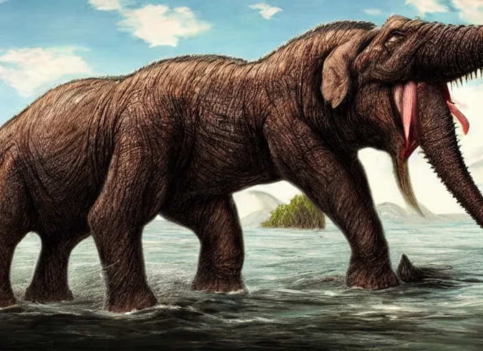 deinotherium paleoart t, Stable Diffusion