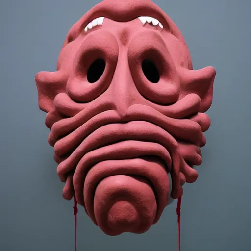 Prompt: monster mask by louise bourgeois