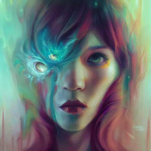 Prompt: a schizophrenic person blowing their mind, by ross tran, oil on canvas