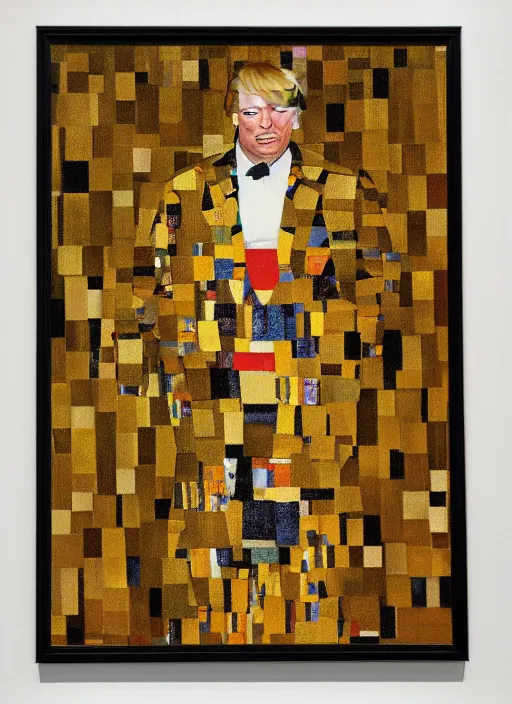 Image similar to portrait of donald trump by gustav klimt