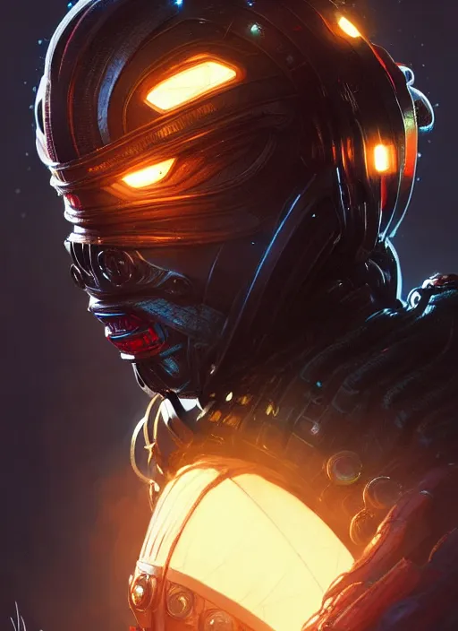 Prompt: portrait of apex legends, the predator, intricate, elegant, glowing lights, highly detailed, digital painting, artstation, glamor pose, concept art, smooth, sharp focus, illustration, art by artgerm and greg rutkowski, artey freytag