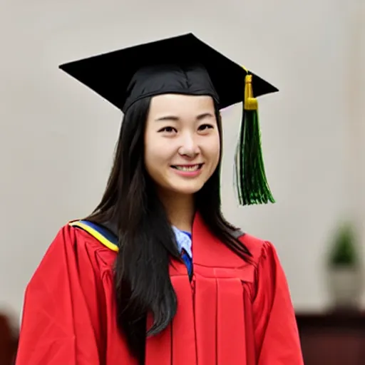 Prompt: A Chinese girl was admitted to graduate school in sociology