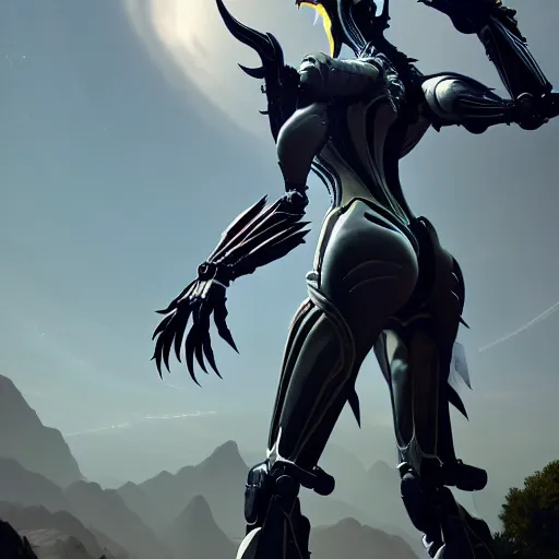 Image similar to highly detailed giantess shot, looking up at a giant 500 foot tall beautiful stunning saryn prime female warframe, as a stunning anthropomorphic robot female dragon, looming over you, walking toward you, detailed warframe legs towering over, camera looking up, posing elegantly, sharp claws, robot dragon feet, intimidating, proportionally accurate, anatomically correct, two arms, two legs, camera close to the legs and feet, giantess shot, warframe fanart, ground view shot, cinematic low shot, high quality, captura, realistic, professional digital art, high end digital art, furry art, macro art, giantess art, anthro art, DeviantArt, artstation, Furaffinity, 3D realism, 8k HD render, epic lighting, depth of field