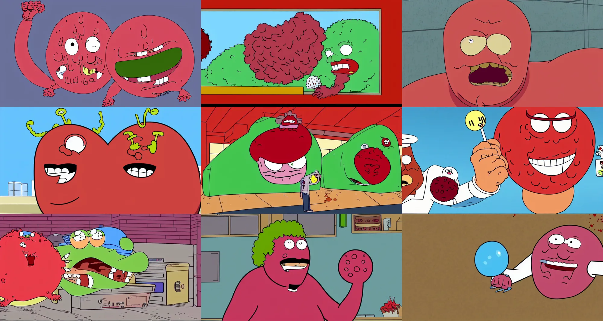 Prompt: Screenshot of Meatwad from Aqua Teen Hunger Force on an episode of the show Aqua Teen Hunger Force.