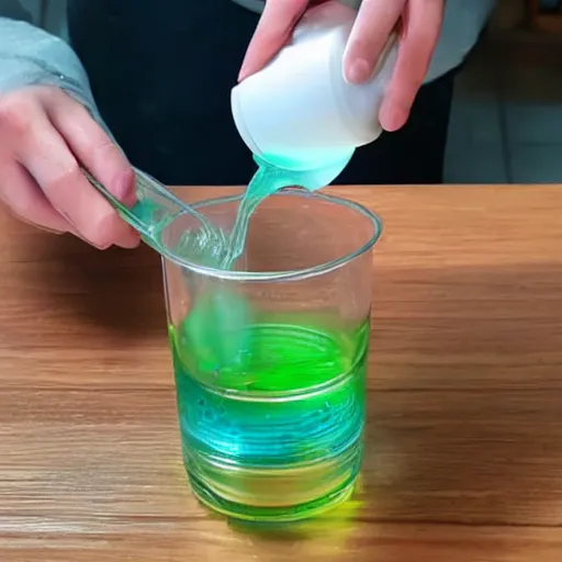 Image similar to pouring a 4d liquid into a 4d container