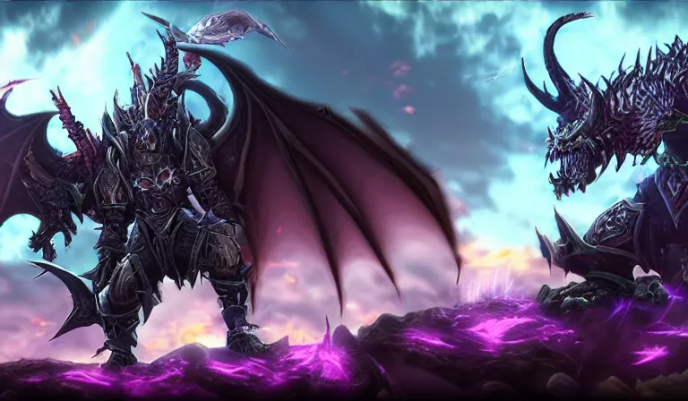 Prompt: World of Warcraft Dragonflight endboss cinematic, 4k, deviantart