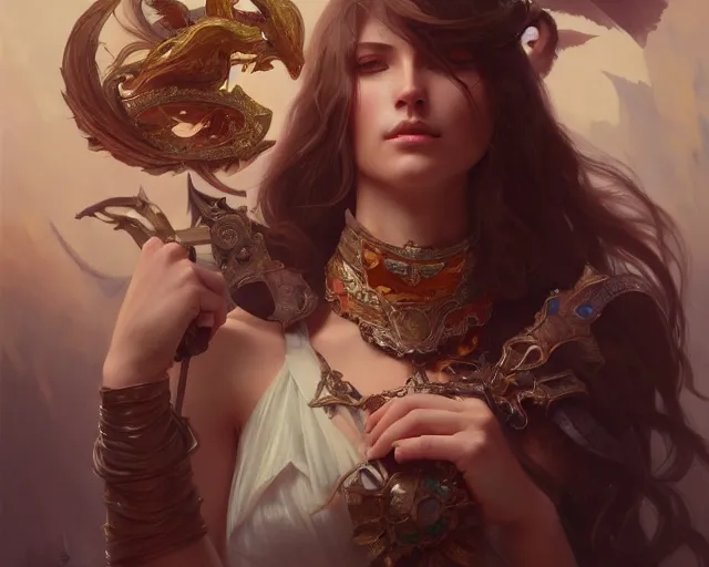 Image similar to photography of gabriele ma ¼ nter, deep focus, d & d, fantasy, intricate, elegant, highly detailed, digital painting, artstation, concept art, matte, sharp focus, illustration, hearthstone, art by artgerm and greg rutkowski and alphonse mucha