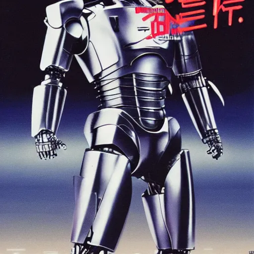 Prompt: japanese vhs cover art robocop ai h - 7 2 0 w - 5 1 2