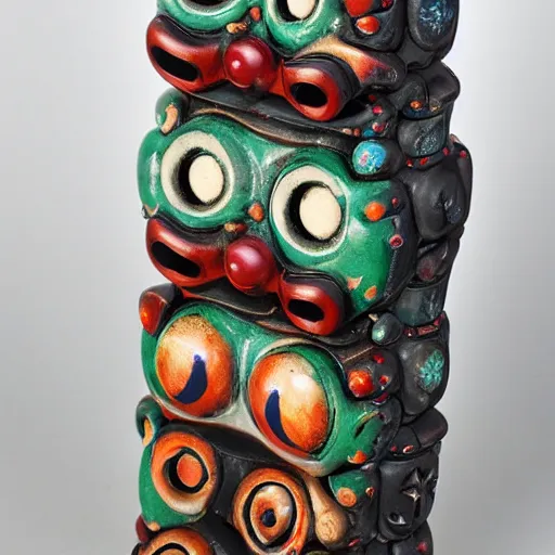 Prompt: cosmic horror totem pole