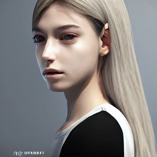 Image similar to female portraits, teenagers, full body, realistic portrait, manga, octane render 8 k, unreal engine, hd