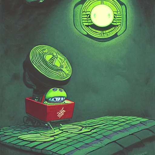 Image similar to ufo abducting pepe the frog in the air, bitcoin and crypto graphs and charts in walls, cinematic horror by chris cunningham, junji ito, aleksandra waliszewska, richard corben, norman rockwell, highly detailed, vivid color, beksinski painting, part by adrian ghenie and gerhard richter. art by takato yamamoto. masterpiece