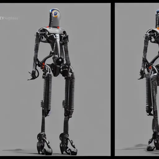 Prompt: professional engineering CAD exploded view of a realistic android bodyguard modeled after gordon freeman, solidworks, catia, autodesk inventor, unreal engine, gynoid cad design inspired by Viktor Antonov and Boston Dynamics and Ross Tran and WLOP, product showcase, octane render 8k