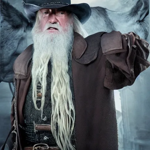 Image similar to cowboy Dumbledore