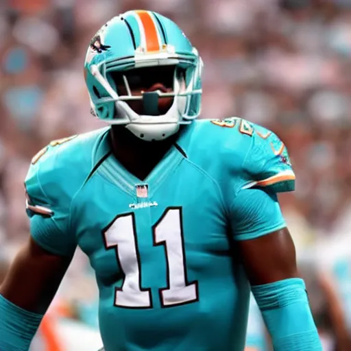 Image similar to Cam newton in a Miami dolphins uniform