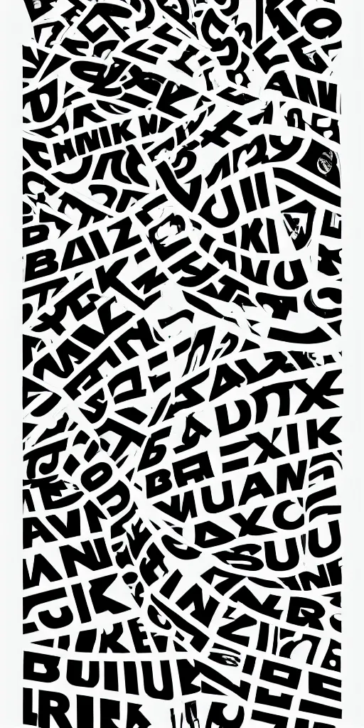 Image similar to black on white graphic design in style of david rudnick, y 2 k, swiss design
